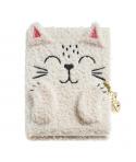 Miquel Rius Back2Fun Diario Secreto Peluche Gato - 80 Hojas Rayadas de Papel 80gr - Cierre con Llave