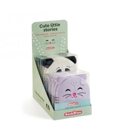 Miquel Rius Back2Fun Expositor con 8 Cuadernos Peluche - 160 Hojas de Papel 80 g/m2 - 4 de cada Modelo Panda y Hamster