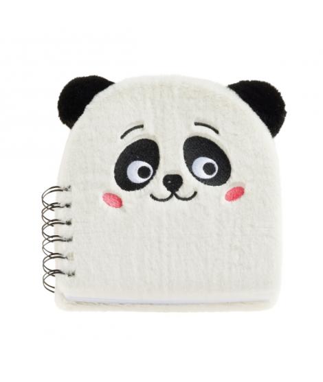 Miquel Rius Back2Fun Cuaderno Peluche Panda - 160 Hojas Lisas de Papel 80 g/m2 - Guardas Estampadas y Primera Pagina con Portadi