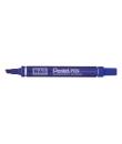 Pentel Pen N60 Rotulador Permanente - Punta Biselada Resistente y Duradera - Resistente a Agua y Luz - Color Azul