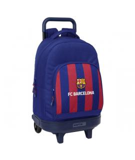 Safta F.C. Barcelona Mochila con Carro Integrado - Extraible para Facilitar su Limpieza - Base Reforzada - Asa Extraible - 33x45