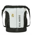 Safta Real Madrid 1ª Equipacion 24/25 Mochila de Tiras - 35x40x1cm - Color Blanco/Negro