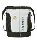 Safta Real Madrid 1ª Equipacion 24/25 Mochila de Tiras - 35x40x1cm - Color Blanco/Negro