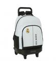 Safta Real Madrid 1ª Equipacion 24/25 Mochila con Carro Integrado - Extraible para Facilitar su Limpieza - Base Reforzada - Asa 