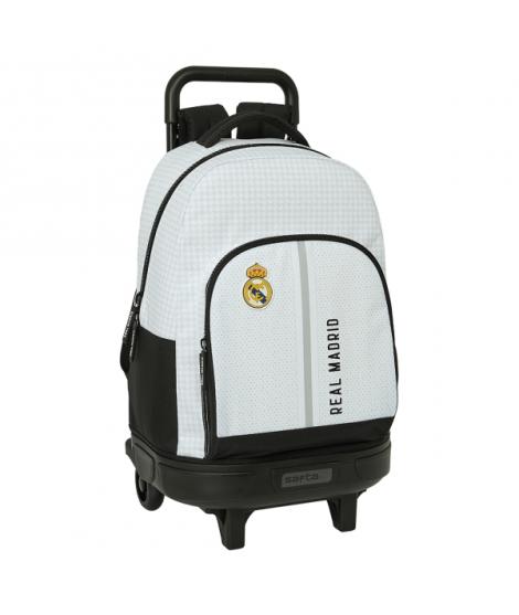 Safta Real Madrid 1ª Equipacion 24/25 Mochila con Carro Integrado - Extraible para Facilitar su Limpieza - Base Reforzada - Asa 