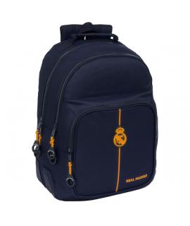 Safta Real Madrid 2ª Equipacion 24/25 Mochila - Adaptable a Carro - 2 Compartimentos - Asa de Mano - 32x42x15cm - Color Azul Mar