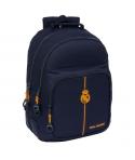 Safta Real Madrid 2ª Equipacion 24/25 Mochila - Adaptable a Carro - 2 Compartimentos - Asa de Mano - 32x42x15cm - Color Azul Mar
