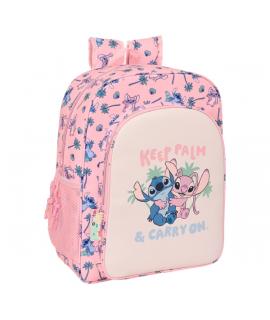 Safta Stitch Beach Mochila Infantil - Adaptable a Carro - Asa de Mano - 32x38x12cm - Color Rosa