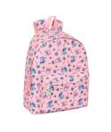 Safta Stitch Beach Mochila - Asa de Mano - 33x42x15cm - Color Rosa