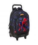 Safta Spider-Man Attack Mochila con Carro Integrado - Extraible para Facilitar su Limpieza - Base Reforzada - Asa Extraible - 33