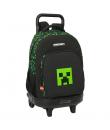 Safta Minecraft TNT Mochila con Carro Integrado - Extraible para Facilitar su Limpieza - Base Reforzada - Asa Extraible - 33x45x