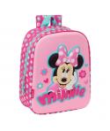 Safta Minnie Mouse Mochila Guarderia 3D - Asa de Mano - Compartimento Principal con Cremallera - 22x27x10cm - Color Rosa