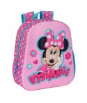 Safta Minnie Mouse Mochila 3D - Asa de Mano - Portabotellas Lateral - 27x33x10cm - Color Rosa