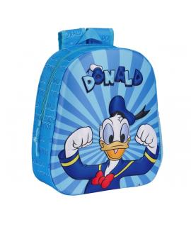 Safta Donald Mochila 3D - Asa de Mano - Portabotellas Lateral - 27x33x10cm - Color Azul