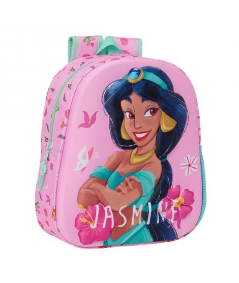 Safta Jasmine Mochila 3D - Asa de Mano - Portabotellas Lateral - 27x33x10cm - Color Rosa
