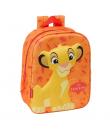 Safta El Rey Leon Mochila Guarderia 3D - Asa de Mano - Compartimento Principal con Cremallera - 22x27x10cm - Color Naranja