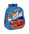Safta Hot Wheels Mochila 3D - Asa de Mano - Portabotellas Lateral - 27x33x10cm - Color Azul