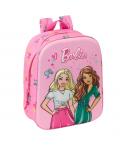 Safta Barbie Mochila Guarderia 3D - Asa de Mano - Compartimento Principal con Cremallera - 22x27x10cm - Color Rosa