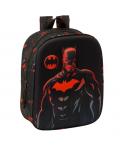 Safta Batman Mochila Guarderia 3D - Asa de Mano - Compartimento Principal con Cremallera - 22x27x10cm - Color Negro