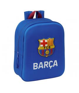 Safta F.C. Barcelona Mochila Guarderia 3D - Asa de Mano - Compartimento Principal con Cremallera - 22x27x10cm - Color Azul