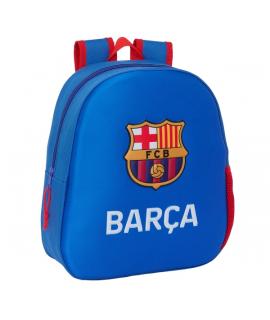 Safta F.C. Barcelona Mochila 3D - Asa de Mano - Portabotellas Lateral - 27x33x10cm - Color Azul