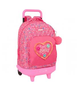 Safta Feeling Mochila con Carro Integrado - Extraible para Facilitar su Limpieza - Base Reforzada - Asa Extraible - 33x45x22cm -