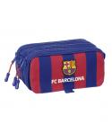 Safta F.C. Barcelona Estuche Portatodo - 3 Compartimentos - 21.5x10x8cm - Color Rojo y Azul
