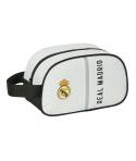 Safta Real Madrid 1ª Equipacion 24/25 Neceser - 1 Compartimento - Asa de Mano - 26x15x12cm - Color Blanco/Negro