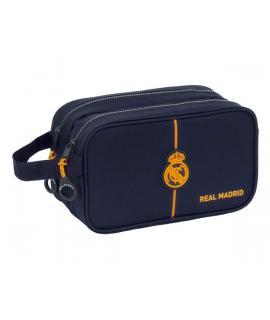 Safta Real Madrid 2ª Equipacion 24/25 Neceser - 2 Compartimentos - Asa de Mano - 26x15x12.5cm - Color Azul Marino
