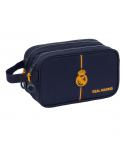 Safta Real Madrid 2ª Equipacion 24/25 Neceser - 2 Compartimentos - Asa de Mano - 26x15x12.5cm - Color Azul Marino