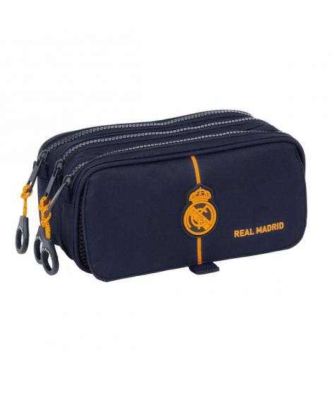Safta Real Madrid 2ª Equipacion 24/25 Estuche Portatodo - 3 Compartimentos - 21.5x10x8cm - Color Azul Marino
