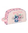 Safta Stitch Beach Neceser - 2 Compartimentos - Asa de Mano - 28x18x10cm - Color Rosa
