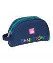 Safta Benetton Damero Neceser - 1 Compartimento - Asa de Mano - 28x18x10cm - Color Azul Marino