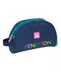 Safta Benetton Damero Neceser - 1 Compartimento - Asa de Mano - 28x18x10cm - Color Azul Marino