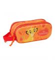 Safta El Rey Leon Estuche Portatodo 3D - 2 Compartimentos - Asa de Mano - 21x8x6cm - Color Naranja