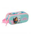 Safta Gabby'S Dollhouse Estuche Portatodo 3D - 2 Compartimentos - Asa de Mano - 21x8x6cm - Color Azul Claro
