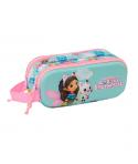 Safta Gabby'S Dollhouse Estuche Portatodo 3D - 2 Compartimentos - Asa de Mano - 21x8x6cm - Color Azul Claro