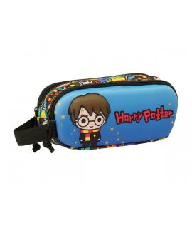Safta Harry Potter Estuche Portatodo 3D - 2 Compartimentos - Asa de Mano - 21x8x6cm - Color Azul