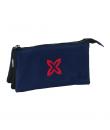 Safta Munich Basicos Estuche Portatodo - 3 Compartimentos - 22x12x3cm - Color Azul Marino