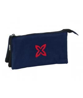 Safta Munich Basicos Estuche Portatodo - 3 Compartimentos - 22x12x3cm - Color Azul Marino