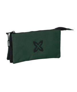 Safta Munich Basicos Estuche Portatodo - 3 Compartimentos - 22x12x3cm - Color Verde