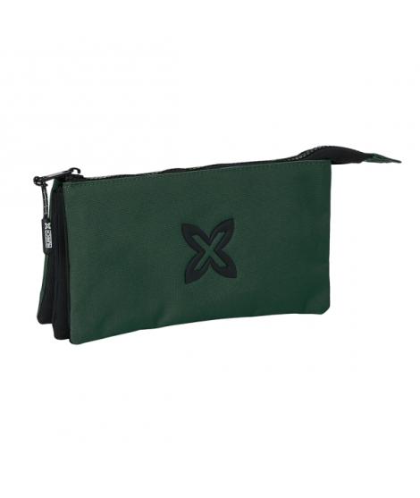 Safta Munich Basicos Estuche Portatodo - 3 Compartimentos - 22x12x3cm - Color Verde