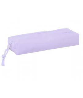 Safta Estuche Portatodo de 22cm - 1 Compartimento - Rectangular - Goma Elastica Trasera - 22x4x7cm - Color Lavanda