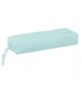 Safta Estuche Portatodo de 22cm - 1 Compartimento - Rectangular - Goma Elastica Trasera - 22x4x7cm - Color Azul Claro