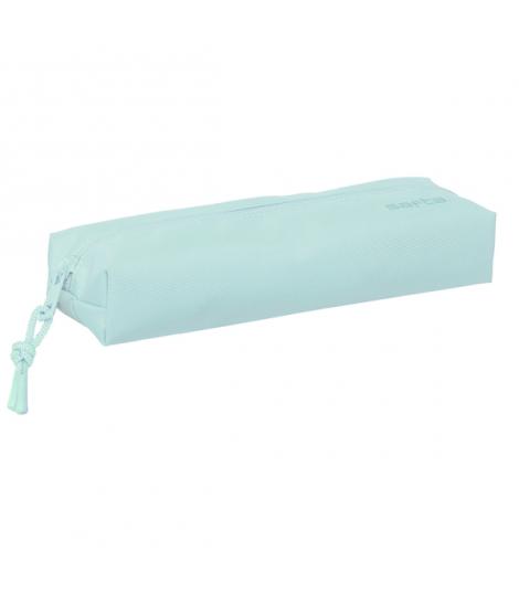 Safta Estuche Portatodo de 22cm - 1 Compartimento - Rectangular - Goma Elastica Trasera - 22x4x7cm - Color Azul Claro