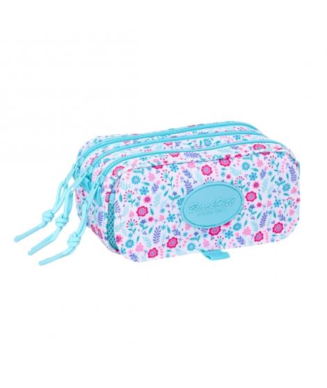 Safta Blackfit8 Cool Estuche Portatodo - 3 Compartimentos - 21.5x10x8cm - Color Azul Claro