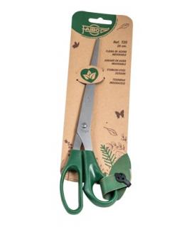 Faibo Tijeras de Oficina 25cm - Acero Inoxidable - Empuñadura Ergonomica - Punta Roma - Color Verde Oscuro