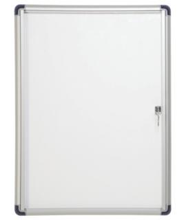 Bi-Office Vitrina para Anuncios o Carteles - Puerta Abatible con Cerradura - Tamaño 35.7 x 49cm - Superficie de Acero Lacado Mag