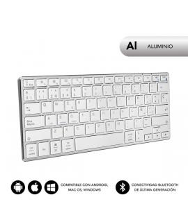Subblim Teclado Ultrafino Advance Compact - Acabado de Aluminio - Diseño Ultrafino 7mm - Bluetooth 3.0 - Autonomia 30 dias - Col