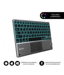 Subblim Teclado Retroiluminado Ultrafino SMART BT - TouchPad - Iluminación Hasta 7 Colores Ajustables - Bluetooth 3.0 - Autonomi